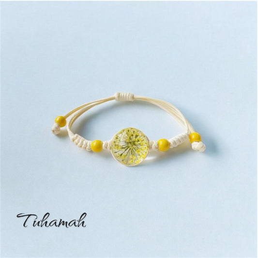 اسورة بخرزة واحدة مصنوع من الزهور الطبيعية